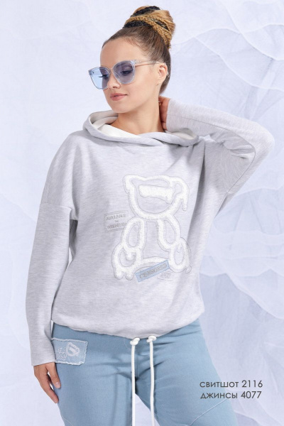 Брюки AVE RARA 4077 голубой_деним - фото 2