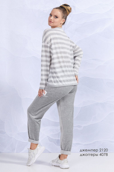 Брюки AVE RARA 4078 серый_меланж - фото 2