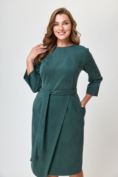 Платье Anelli 1155 зеленый - фото 5