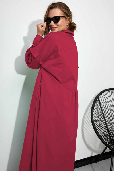Платье SOVA 11183 бордо - фото 3