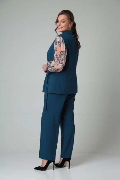 Брюки, жакет VIA-Mod 525 изумруд - фото 4