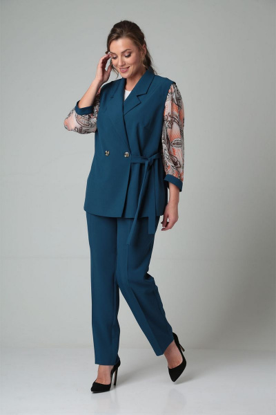 Брюки, жакет VIA-Mod 525 изумруд - фото 1