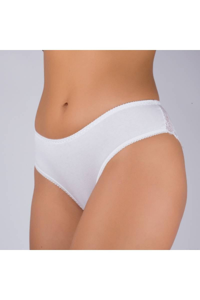 Трусы кружево и трикотаж из эластичного полотна Verally 1003-4 белый - фото 3