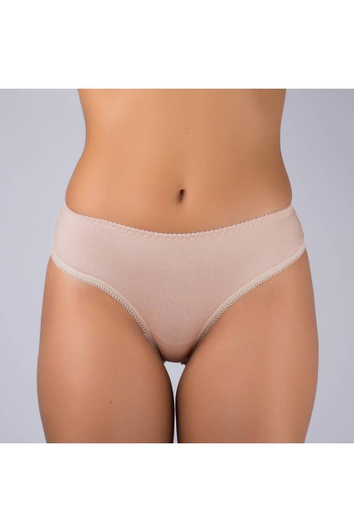 Трусы из эластичного хлопкового трикотажа и кружева Verally 1003-4 серебристый пион - фото 1