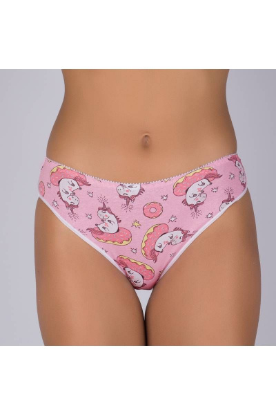 Трусы из эластичного хлопкового трикотажа и кружева Verally 101-8 единорожки - фото 1