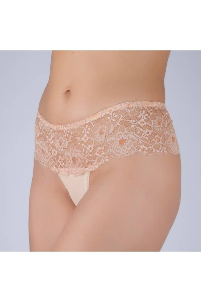 Трусы-стринги из эластичного полотна и кружева Verally 1014-3 жасмин - фото 3