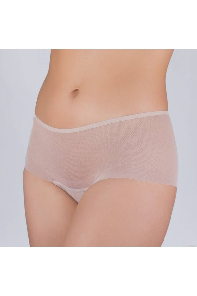 Трусы из эластичного полотна и сетки с краем Verally 1021-2 серебристый пион - фото 3