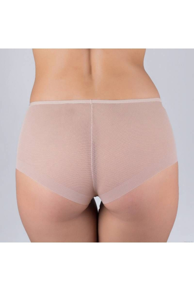 Трусы из эластичного полотна и сетки с краем Verally 1021-2 серебристый пион - фото 2