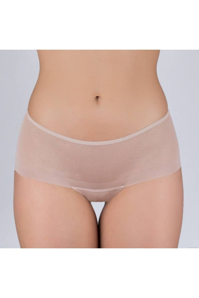 Трусы из эластичного полотна и сетки с краем Verally 1021-2 серебристый пион - фото 1