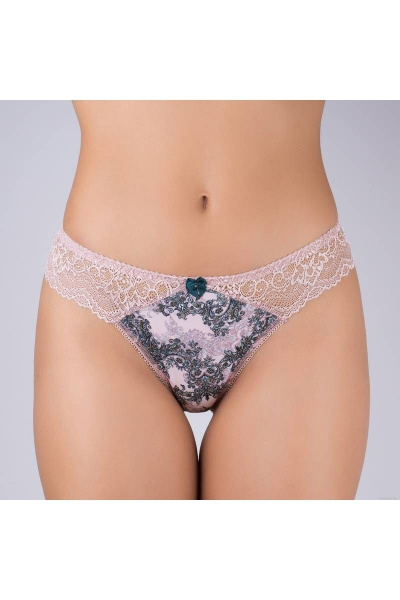 Трусы-стринги с кружевной отделкой из эластичного полотна Verally 1047-2 бриджит - фото 1