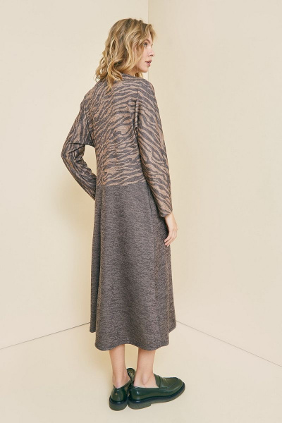 Демисезонное платье с подрезами, V-образная горловина Art Ribbon M3768P - фото 4