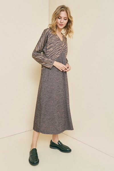 Демисезонное платье с подрезами, V-образная горловина Art Ribbon M3768P - фото 1