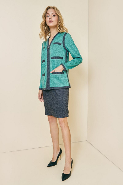 Демисезонный трикотажный костюм в зеленых оттенках Art Ribbon M3778 - фото 3