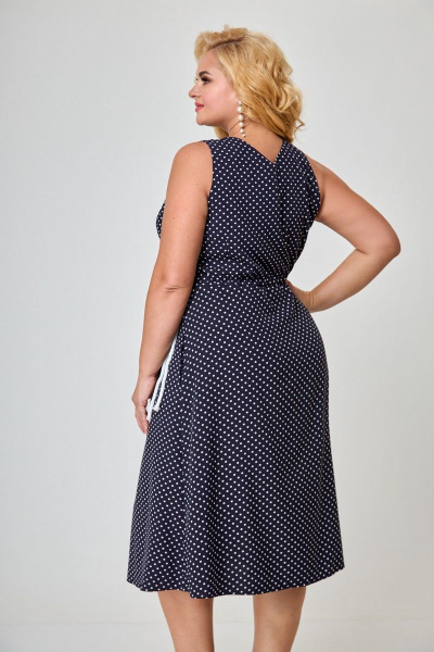 Платье Anelli 1055.1 синий_горох - фото 3