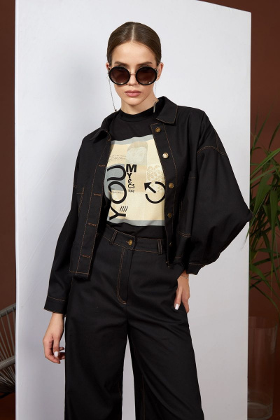 Брюки, жакет Rivoli 8026+5146 черный - фото 2