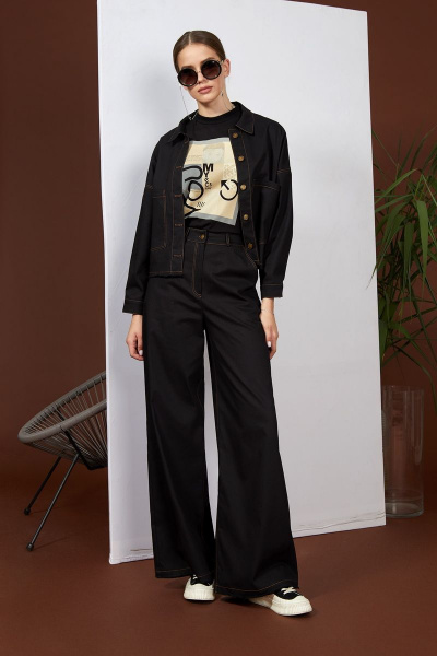 Брюки, жакет Rivoli 8026+5146 черный - фото 1