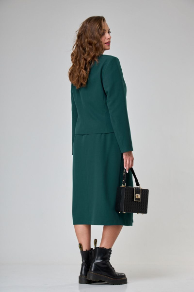 Жакет, юбка ANASTASIA MAK 1052 зеленый - фото 2