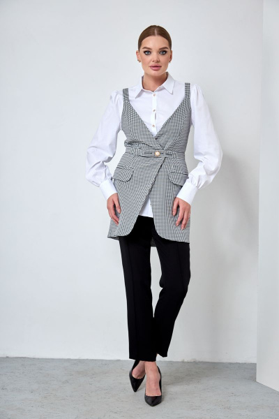 Блуза, брюки, жилет Ларс Стиль 723 - фото 2