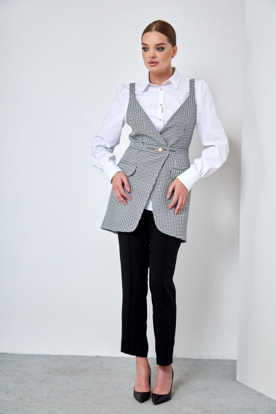 Блуза, брюки, жилет Ларс Стиль 723 - фото 3