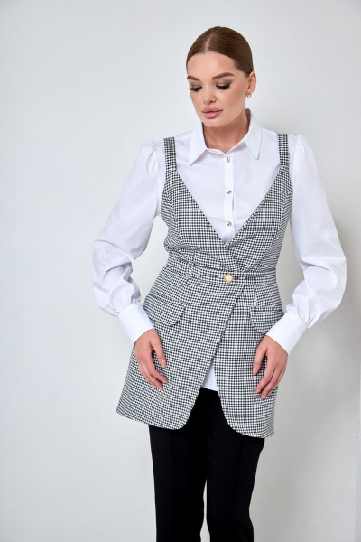 Блуза, брюки, жилет Ларс Стиль 723 - фото 4