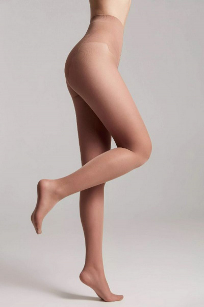 Круглогодичные бежевые имитирующие ажурные колготки BIKINI CONTE Bikini_40_Bronz - фото 1