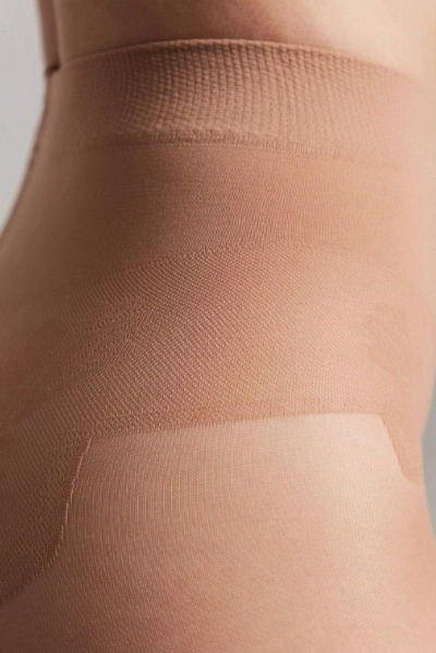Колготки бежевые плотные из трикотажа для каждый день CONTE Bikini_40_Natural - фото 3