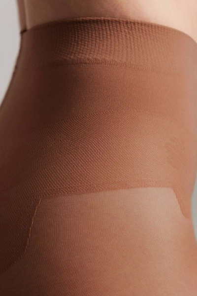 Колготки коричневые плотные из трикотажа для повседневной носки CONTE Bikini_40_Mocca - фото 2