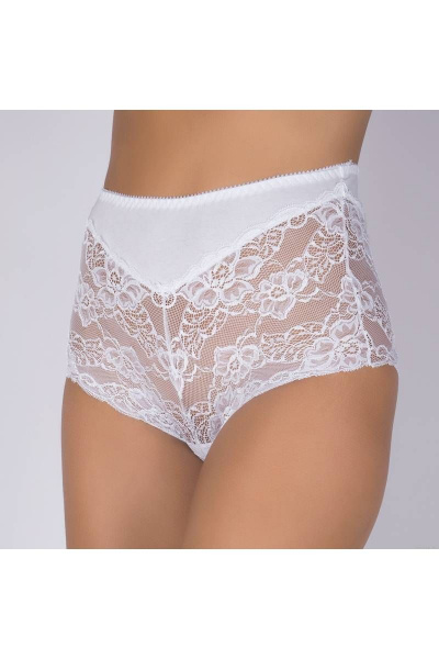 Трусы из кружевного и трикотажного полотна, белые Verally 112-8 белый - фото 3