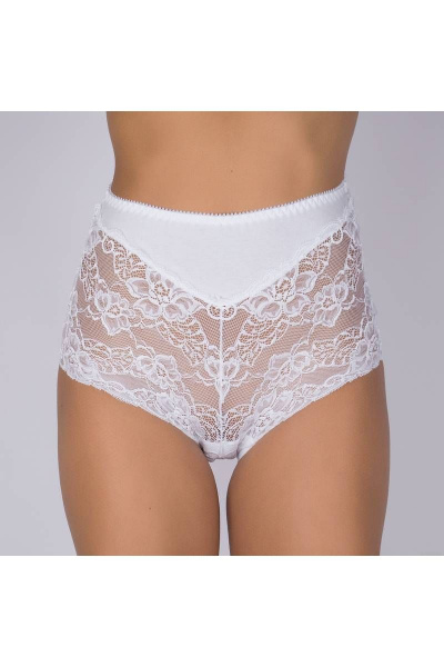 Трусы из кружевного и трикотажного полотна, белые Verally 112-8 белый - фото 1