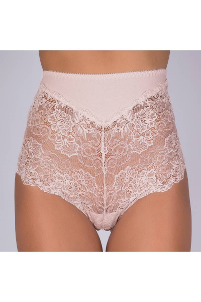 Трусы из эластичного кружева и трикотажа, розовые Verally 112-8 серебристый пион - фото 1