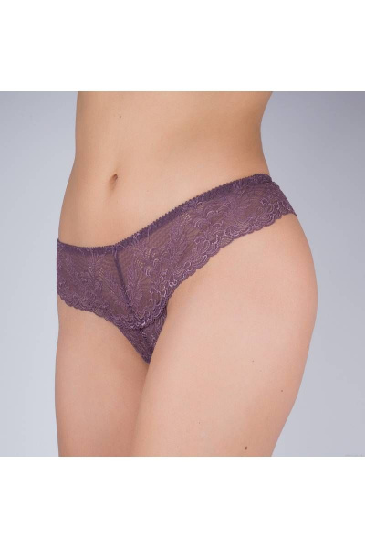 Трусы-стринги из эластичного кружева, фиолетовые Verally 1125-2 крокус - фото 3