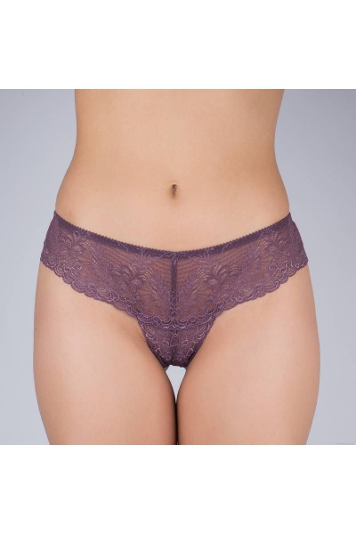 Трусы-стринги из эластичного кружева, фиолетовые Verally 1125-2 крокус - фото 1