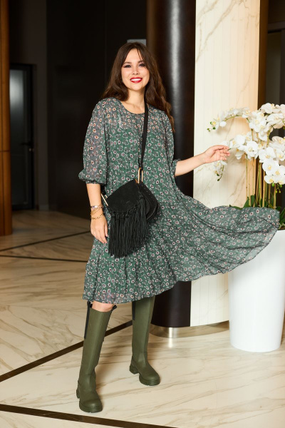 Платье Anastasia 907 зеленый - фото 1