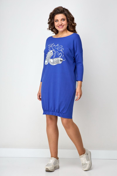 Свободное демисезонное платье из вискозы с термо-принтом Solomeya Lux 940 - фото 4