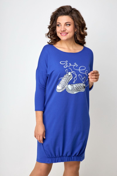 Свободное демисезонное платье из вискозы с термо-принтом Solomeya Lux 940 - фото 2