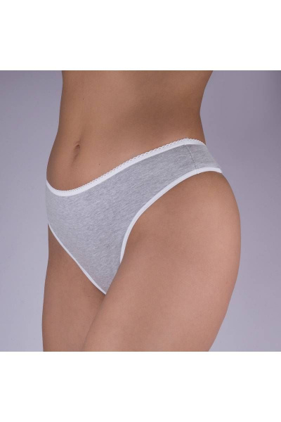 Трусы-стринги хлопковые серые для повседневной носки Verally 126-7 меланж - фото 3