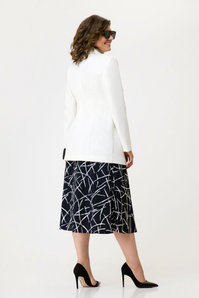 Костюм: жакет и юбка в деловом стиле из текстиля Орхидея 1204 - фото 2