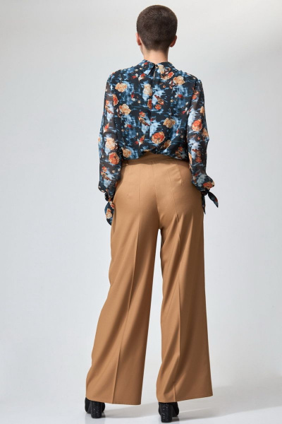 Брюки палаццо широкие с стрелками и высокой посадкой Angelina & Сompany 744 - фото 2