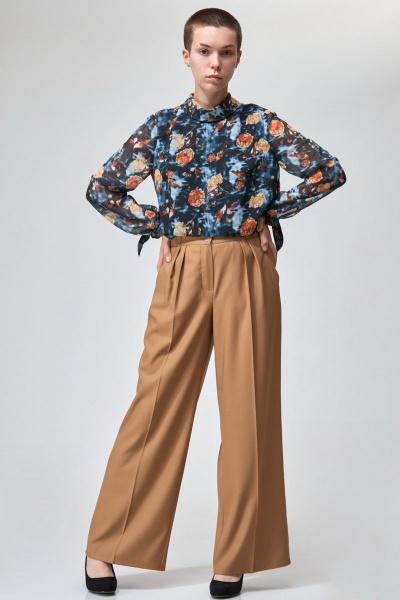 Брюки палаццо широкие с стрелками и высокой посадкой Angelina & Сompany 744 - фото 7