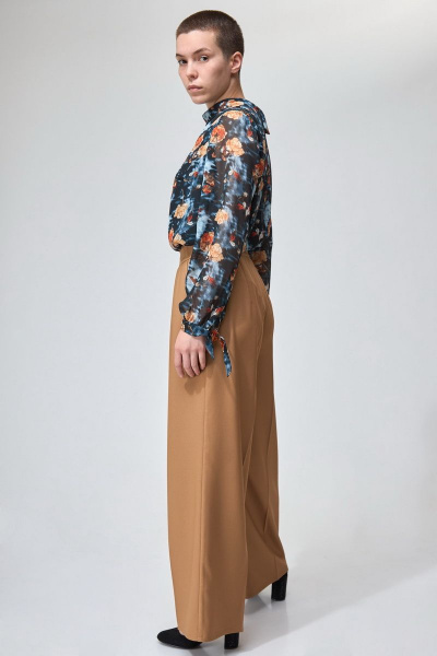 Брюки палаццо широкие с стрелками и высокой посадкой Angelina & Сompany 744 - фото 6