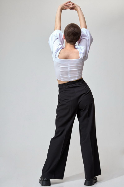 Брюки палаццо широкие с стрелками и высокой посадкой Angelina & Сompany 756 - фото 2