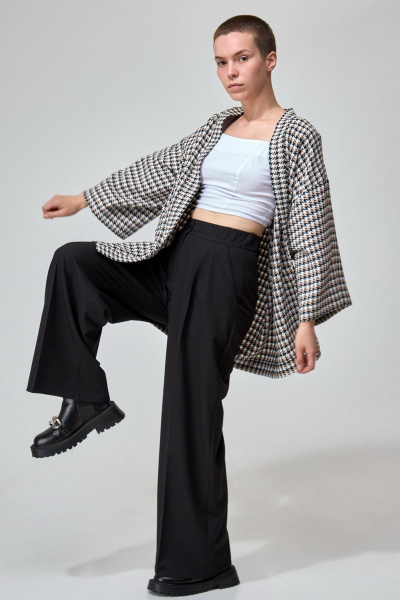 Брюки палаццо широкие с стрелками и высокой посадкой Angelina & Сompany 756 - фото 5