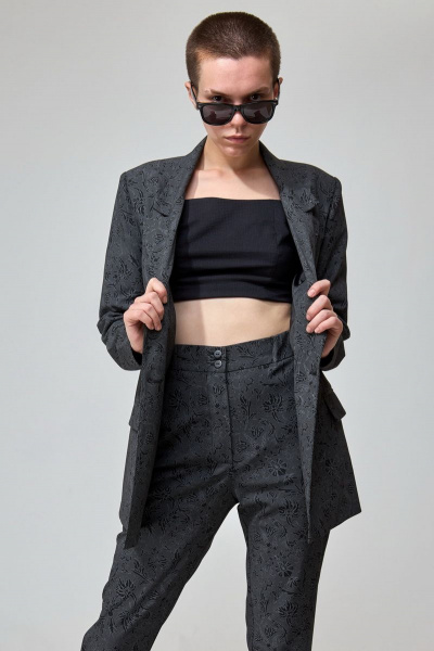 Деловой костюм оверсайз жакет и брюки Angelina & Сompany 762 - фото 5