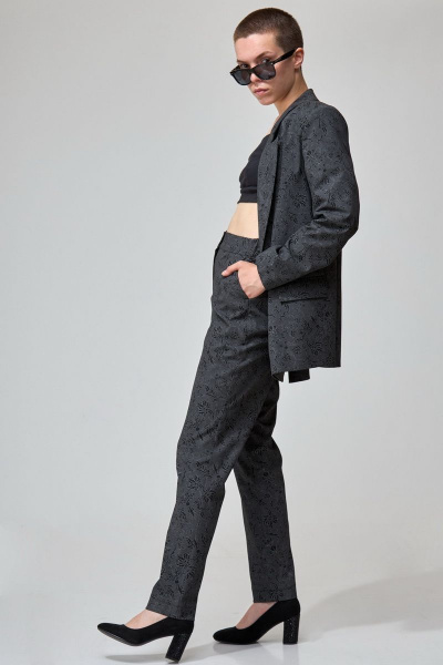 Деловой костюм оверсайз жакет и брюки Angelina & Сompany 762 - фото 4