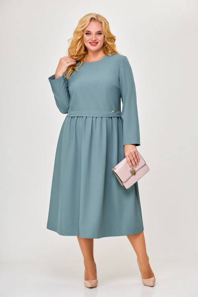 Платье Swallow 613 пепельно-голубой - фото 7