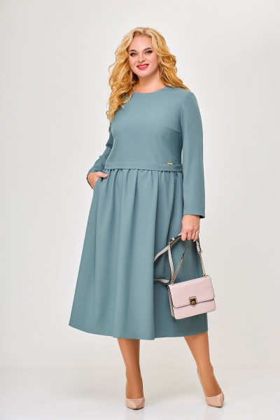 Платье Swallow 613 пепельно-голубой - фото 5