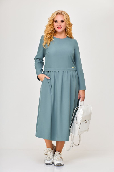 Платье Swallow 613 пепельно-голубой - фото 3