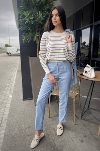 Джемпер Garsonnier 14004012 полоска_беж - фото 1