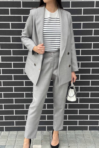 Джемпер из хлопка с полосатым принтом и объемом Garsonnier 14004012 полоска_синяя - фото 4