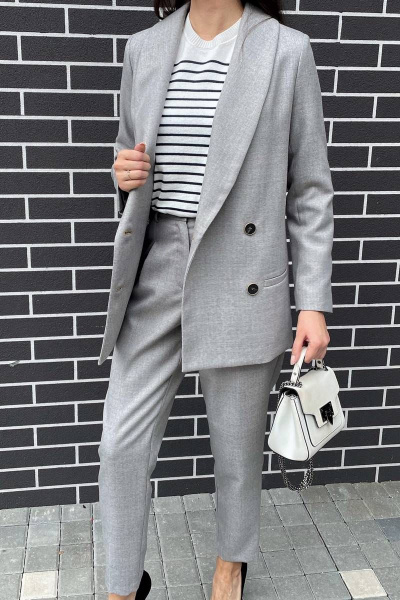 Джемпер из хлопка с полосатым принтом и объемом Garsonnier 14004012 полоска_синяя - фото 2